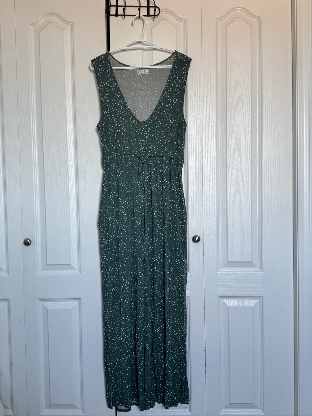 Maurice’s Sleeveless Green Speckled Maxi Romper